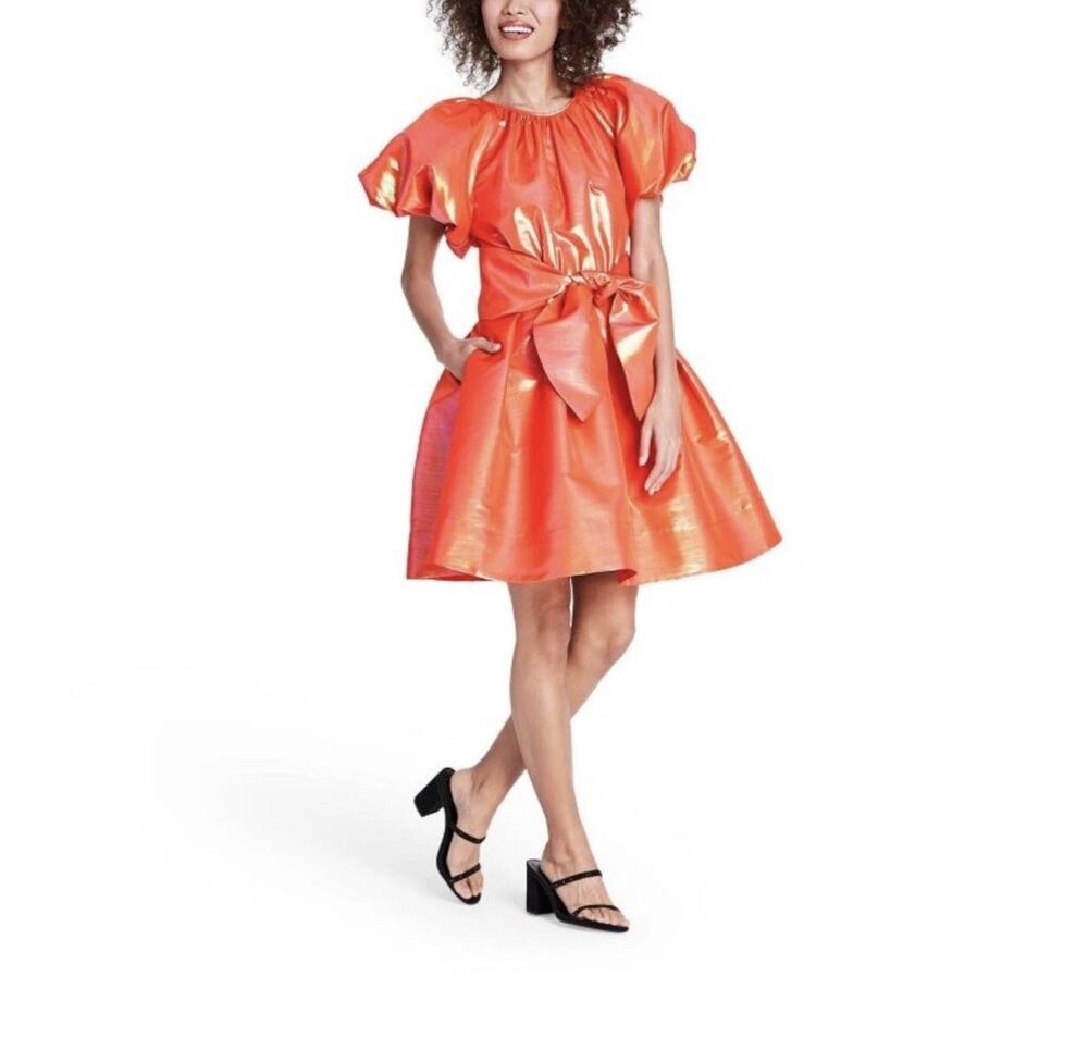Christopher John Rogers - Orange Puff Sleeve Dress /XS /NWOT